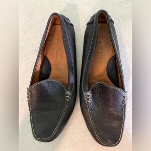 Lands End navy leather driving shoes, women’s 7.5